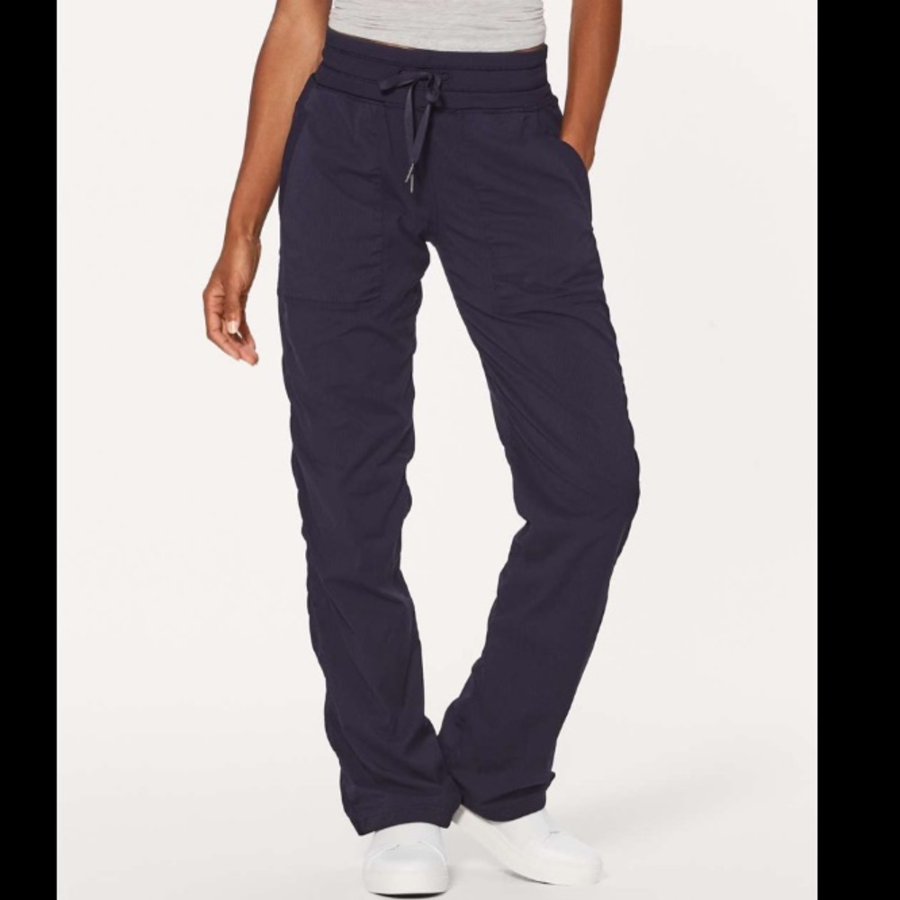 Lululemon Women Dance Studio Pants Lined Blue Sz 6